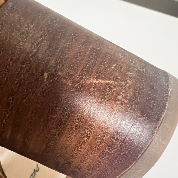 Leather Parisian Elegant Brown Sandals Heels - Picture 5 of 5